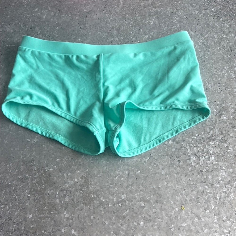 SO Green Swim Panties Low-Rise Stretchy